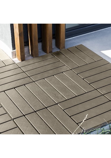 Porsima 1177 27li Bahçe Balkon Teras Zemin Döşemesi Karosu Latte