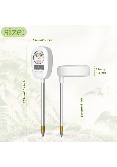 Jeemson Bitki Bakımı İçin Toprak Test Cihazı - Nem, Işık, Ph Ve Gübre Düzeyi Ölçer - 90 Derece Katlanabilir Tasarım