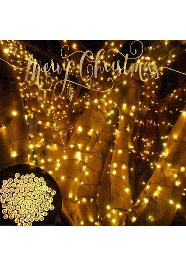 Technojet Solar 200 Ledli 22 Metre Bahçe Aydınlatma Dekorasyon Gü Çok Renkli