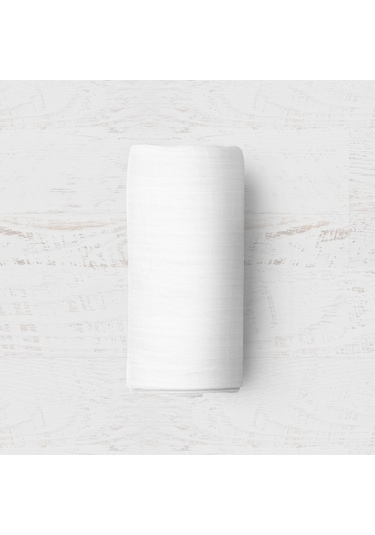 Makiteks Pamuklu Beyaz 120x200 Tek Kişilik Lastikli Çarşaf Takımı