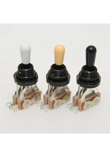 Tongdashop Les Paul Üç Pozisyonlu Gitarlar İçin Nikel Beyaz Başlıklı Dayanıklı Anahtar