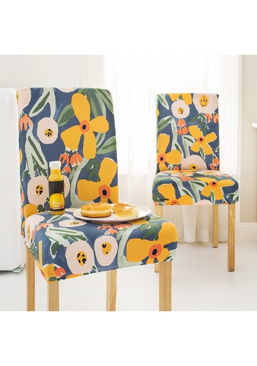 Springsun Medyen Stili Baskılı Tam Kapama Sandalye Kılıfı - Yüksek Kaliteli Poliester, Tüm Mevsimler İçin Esnek, Ev Mobilyası Koruyucu Örtü DiğER