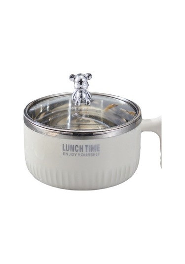 Tuomeng 304 Paslanmaz Çelik Hazır Erişte Kapaklı Kase, Saplı Yuvarlak Öğle Yemeği Kutusu, Yalıtımlı Öğle Yemeği Kutusu