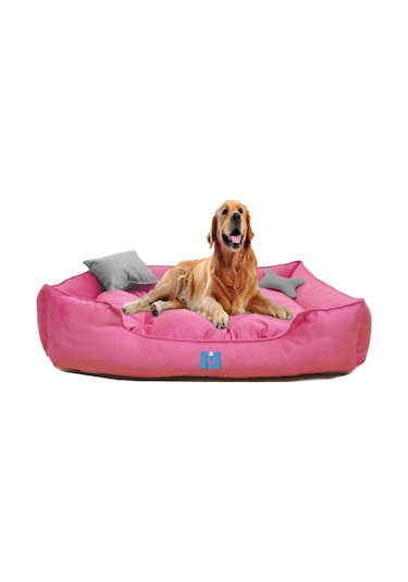 Mavi Vitrin Yıkanabilir Büyük Irk Köpek Yatağı Silikonlu Elyaf Dolgulu 90 x 65 CM