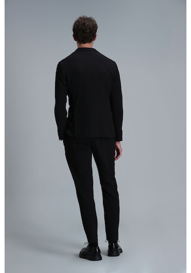 Lufian Erkek Hunter Smart Chino Slim Fit Pantolon 111190325 Siyah