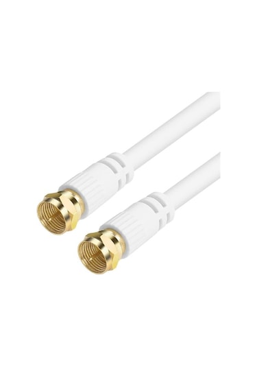 Mag F Konnektörlü Hazır Gold Uçlu Anten Kablosu 5 Metre