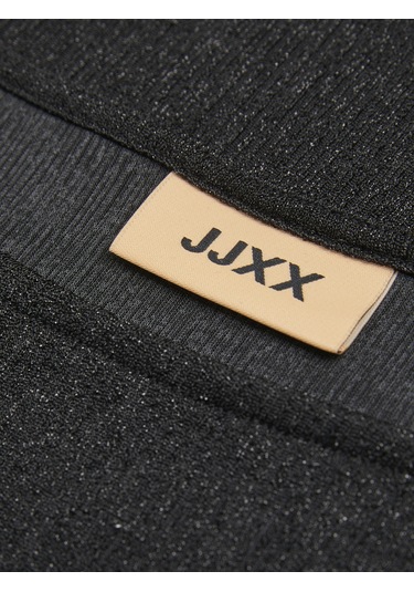 Jack & Jones Kadın Simli Kumaş Crop Top - Sigga Black