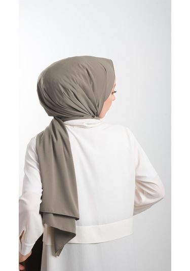 Koyu Vizon Düz Klasik Şal Medine İpeği Sade 202103_38