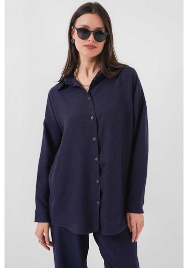 Gabria Keten Ön Düğmeli Takım Lacivert