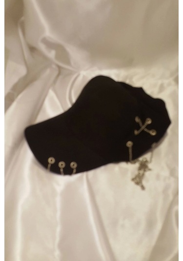 Şapka Kasket Şapka Spor Şapka Unisex Siyah Zincir Piercing Li Halkalı 01 ÇoK Renkli Çok Renkli