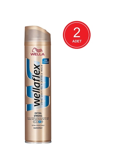 Wella Wellaflex Flexible Extra Strong Hold Saç Spreyi 2 x 250 ML