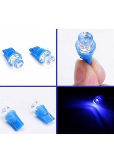 2 Adet Dipsiz Ampul T10 Park Ledi Mavi Takım Mavi Renk