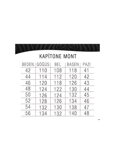 Vetre Kadın Kapitone Mont (95 Cm) Vizon Büyük Beden 1016 Çok Renkli