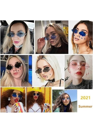 Trendooze Erkek/kadın Bulutlu Kristal Çizgisisiz Gözlük - Uv400 - 2021 Yaz Modeli