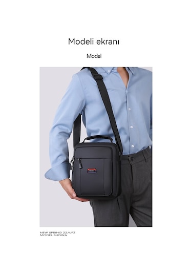 Erkekler İçin Şık Ve Fonksiyonel Oxford Kumaş Günlük Sırt Çantası, Büyük Kapasiteli Erkek Messenger Çanta, Yaz Ve Günlük Kullanım İçin Pratik Erkek Aksesuarı Siyah