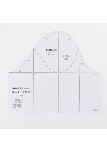 Suntek 1:1 Kumaş Tasarım Cetveli Tam Ölçekli Uzun-kollu