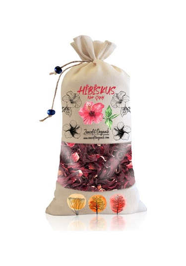 Bez Torba Hibiskus Nar Çiçeği 240 Gr. Özel Seçme Bamya Çiçeği