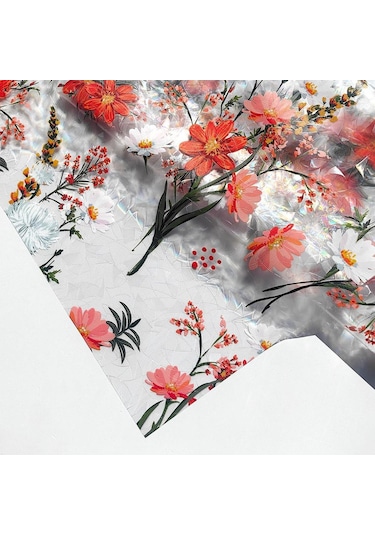 Suntek Gizlilik Pencere Filmi Çiçekli Lekeli Yapışkan Statik