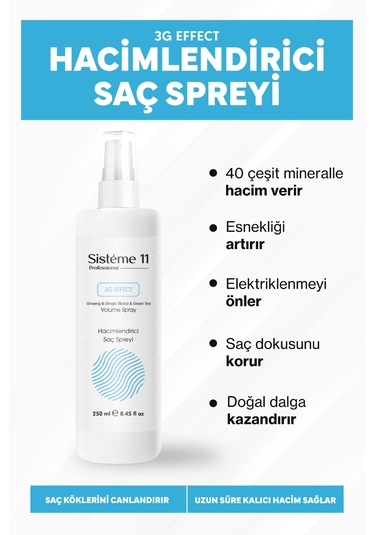 Sistéme 11 Ocean & Volume Hacimlendirici Deniz Tuzu Spreyi 250 Ml