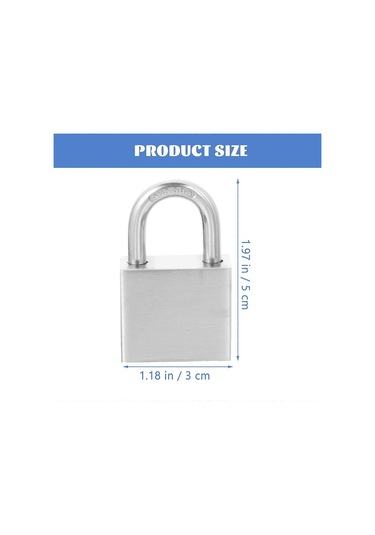 Bagaj Kilidi 30mm Paslanmaz Çelik Günlük Kilidi Paslanmaya Karşı Dayanıklı Küçük Kilit Anahtarlı