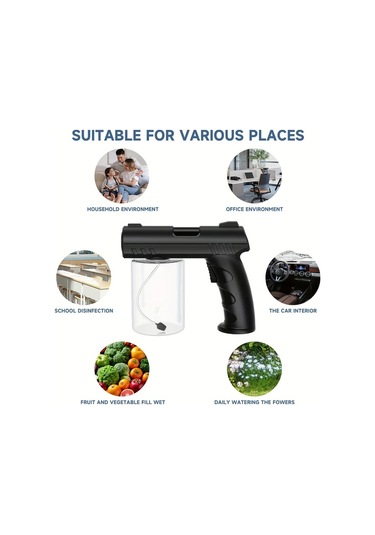 Willowhaven 2025 Yeni Taşınabilir Nano Mavi Işık Dezenfektan 1200mah Usb-c Şarjlı Siyah Ev Ofis Araç Sprey Diğer