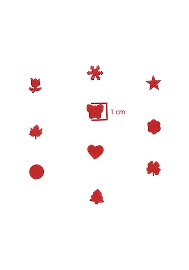 Red Apple Şekilli Mini Boy Delgeç/Şekilgeç 1 CM Lale Mavi
