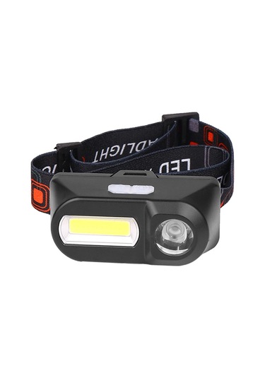 1804 Sensör Xp-g Q5 Far Kamp Kafa Işık Lambası 1 18650 Şarj Edilebilir Pil Led Cob Ampuller Lityum İyon 10 W Package B Siyah