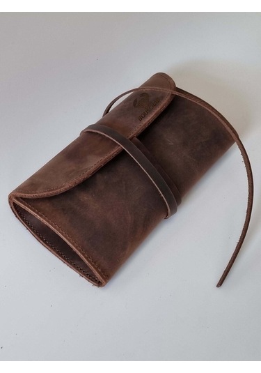 Hakiki Deri Ipli Tütün Kesesi 50gr Pakete Uygun Crazy Acı Kahve Tütün Kesesi