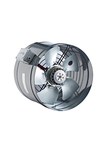 Ayas 25 Cm Çap Yba-250-2k-m 2750 D/d 220/230 Volt Monofaze Yuvarlak Kanal Tipi Aksiyel Fan