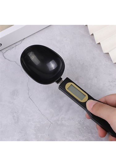 Kahve Ölçeği İçin Elektronik Terazi Lcd Dijital Ölçüm Mutfak Aleti Siyah