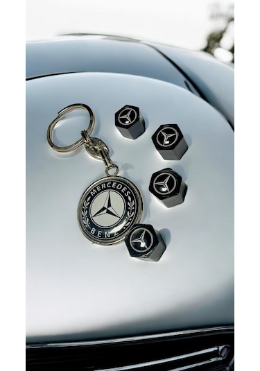 Mercedes İle Uyumlu 1 Adet Damla Anahtar 4 Adet Sibop Kapağı Plastik
