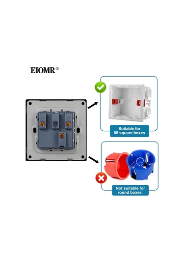 Eıomr Ab İngıltere Standart Duvar Işık Anahtarı 2 Gang 1/2 Yollu Başucu Ordu Yeşil 2gang 1way