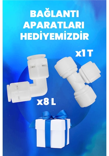 80 Gpd - Mineralli Kapalı Kasa Su Arıtma Cihazı 6 Lı Filtre Seti