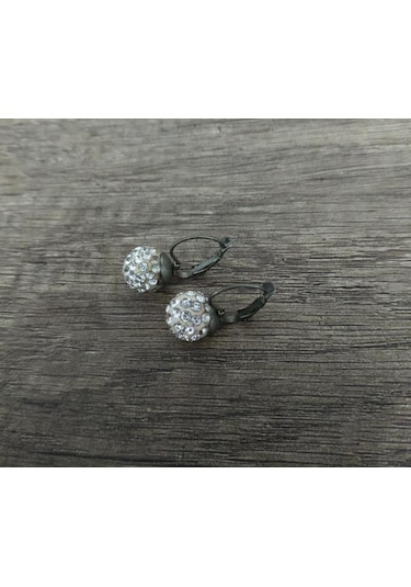 Hdmarketim Şambala Model Swarovski Taşlı Beyaz Sallantılı Küpe Çok Renkli