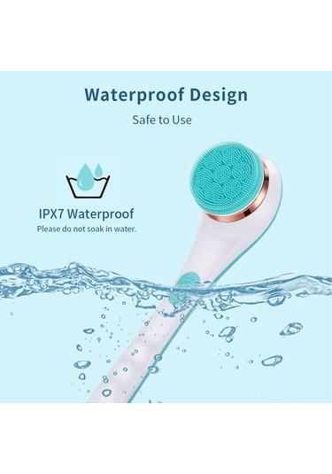 Ranyeek Pink Elektrikli Duş Fırçası - 4 Farklı Başlı, 2 Hızlı, 360 Döner, Uzun Saplı Vücut Masaj Ve Temizlik Aleti Ae-8382 Çok Renkli