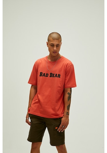 Bad Bear Title Oversize T-shirt Ginger Tarçın Baskılı Erkek Tişört-tarçın Tarçın