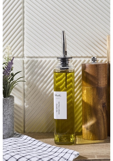 Molivet 350ml Silver Kapak Cam Yağdanlık-sosluk-sirkelik