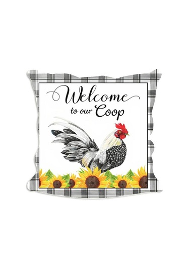 Country Farm Ayçiçekleri Home Serisi No : 4 Yastık & Kırlent & Kı Karışık/Çok Renkli