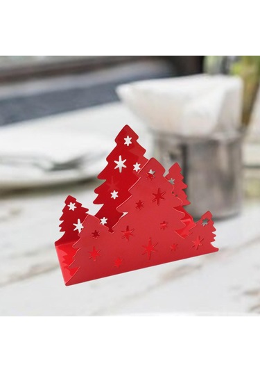 Homyl Mutfak Restoran Otel Için Yılbaşı Peçete Tutucu Kırmızı