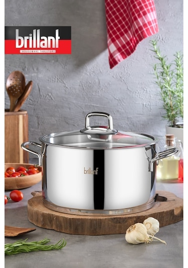 Queen Çelik Tencere 24 Cm Gümüş