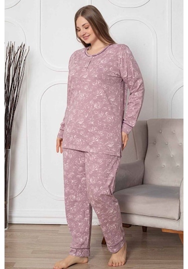 Alimer Kadın Gülkurusu Bisiklet Yaka Büyük Beden Pijama Tkm 2786b Gülkurusu Alimer Kadın Gülkurusu Bisiklet Yaka Büyük Beden Pijama Tkm 2786b Gülkurusu