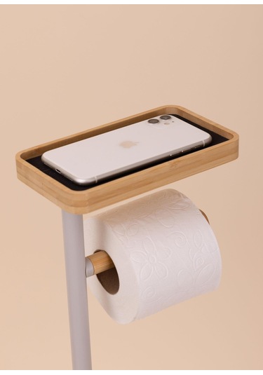 The Mia Tepsili Tuvalet Kağıdı Standı Gri Glv0758 Gri