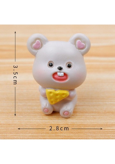 Reçine Mini Figürler Masaüstü Dekorasyonu Minyatür Heykel Yeni Reçine Süsler Bahçe Fare