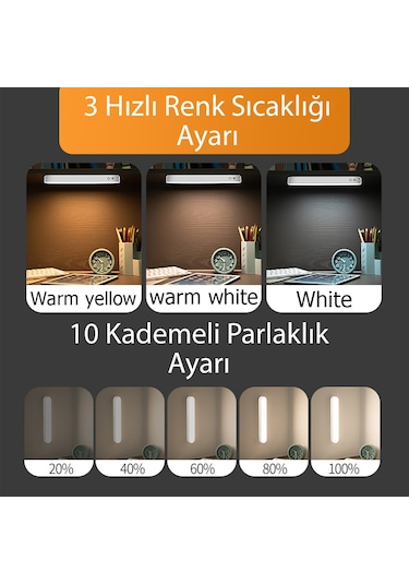 Kumandalı Masa Lambası Gece Lambası 3 Farklı Işık Seçeneği