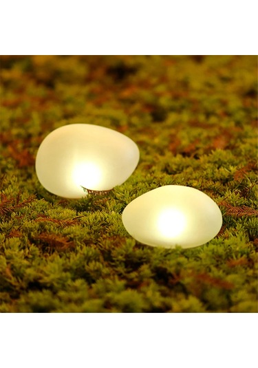 Dianziye Güneş Enerjili Taş Şekilli Bahçe Lambası - Ip55 Su Geçirmez 8 Saat Sürekli Aydınlatma - Islak Sarı Işık, Bahçe, Çimen, Yol Yolu Dekorasyonu Sarı