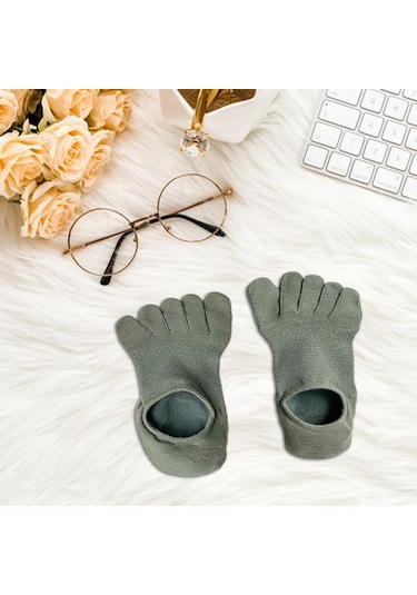 Homyl Koşu Sporları Için Beş Parmak Çorap Hafif Kaymaz İnce Yeşil