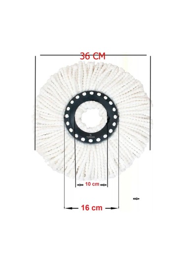 Lider Mikrofiber Yuvarlak Mop Paspas Vileda Ucu 2 Adet