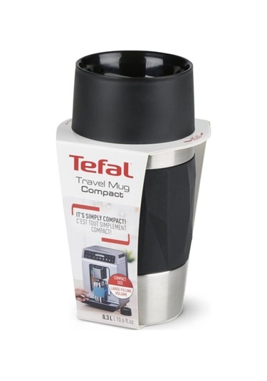 Tefal 6 Saat N21601 Travel Mug Compact Termos 0,3 L Siyah Siyah İçecek Kamp 0,30 L Paslanmaz Çelik Isı Ya Siyah