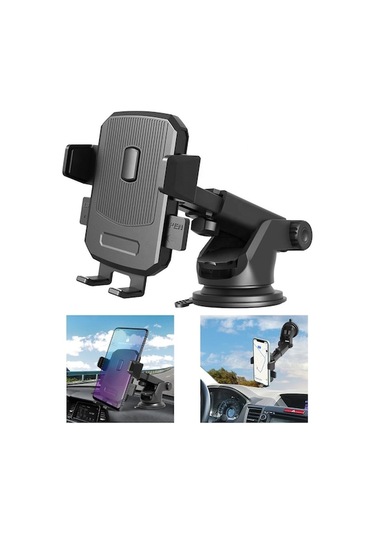 Cbtx Hm-z06 Araba Dashboard/hava Firar Dağı Teleskopik Kol Dönen Cep Telefonu Tutucu Braketi 4.5-6.5 İnç Akıllı Telefonlar İçin Siyah