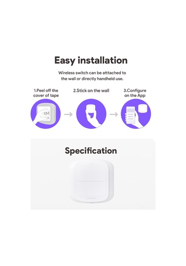 Singree Kablosuz Akıllı Çift Düğmeli Uzaktan Kumanda - Ev Otomasyonu Ve Fingerbot Uyumlu Diğer